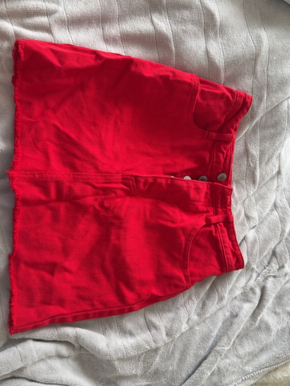 J. Crew Vibrant Red Mini Skirt